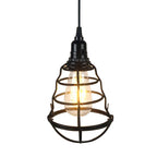 Vintage Black Metal Edison Pendant Light