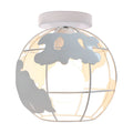 DecorBites™ World Map Metal Wire Globe Ceiling Light Shade - Modern Loft Cage Shade