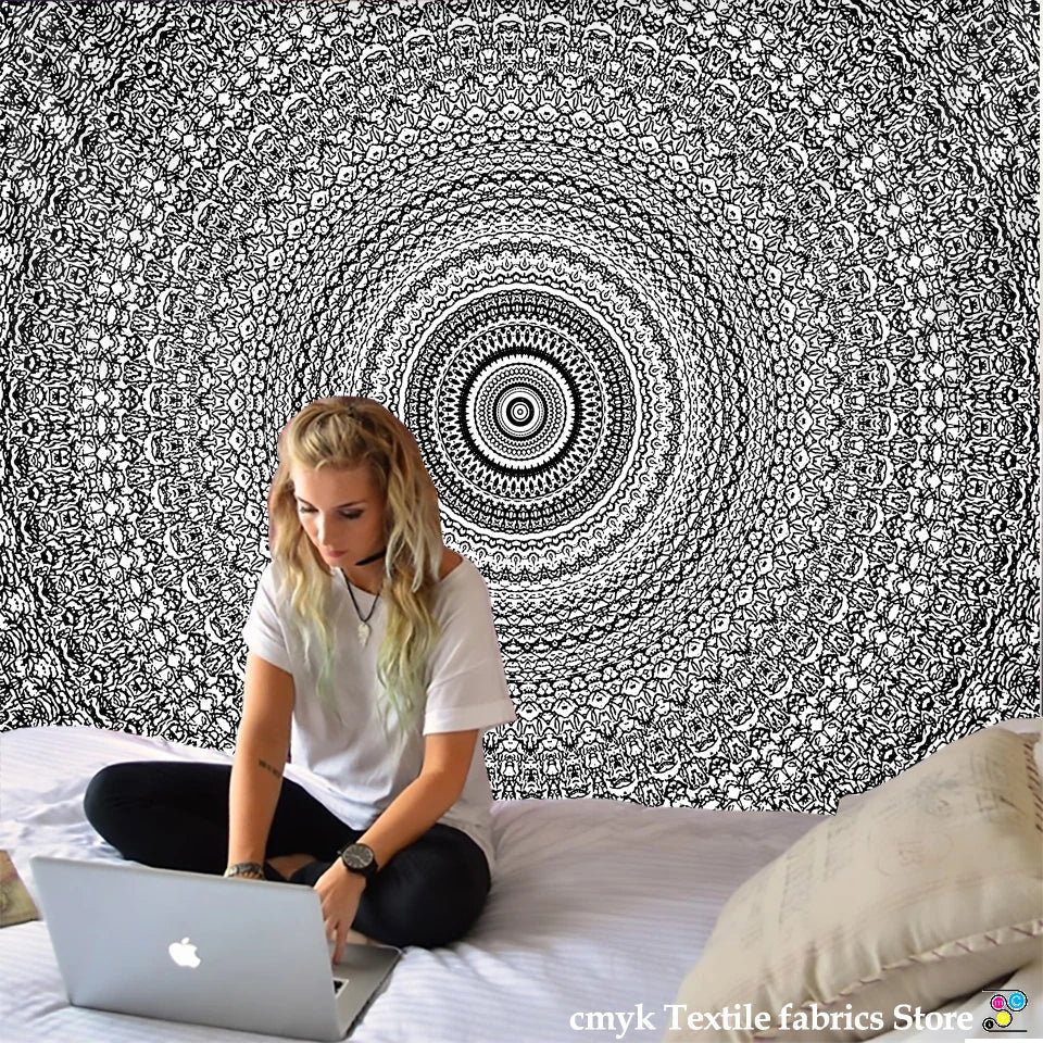 DecorBites™ Indian Mandala Tapestry Hippie Wall Hanging Beach Yoga Mat Bedspread Table Cloth