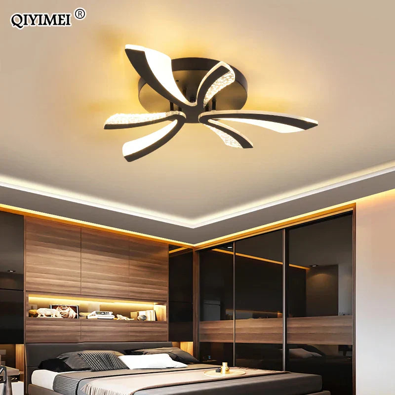 ثريا سقف LED DecorBites™ لغرفة المعيشة وغرفة النوم وغرفة الطعام وغرفة الدراسة (أبيض/أسود)