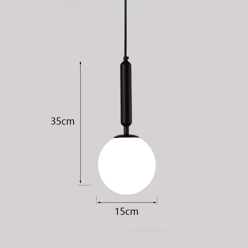 DecorBites™ Glass Ball LED Pendant Light for Bedroom and Bar, Modern Globe Hanging Ceiling Lamp