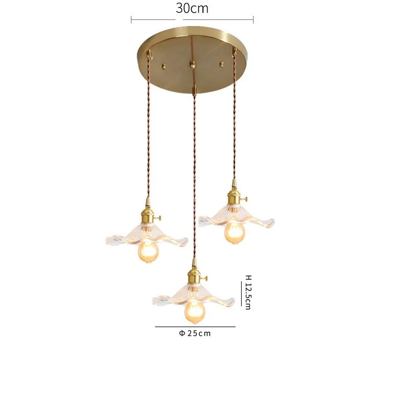 مصباح معلق DecorBites™ الزجاجي الأخضر: مصباح LED متدلي عصري لغرفة المعيشة والطعام
