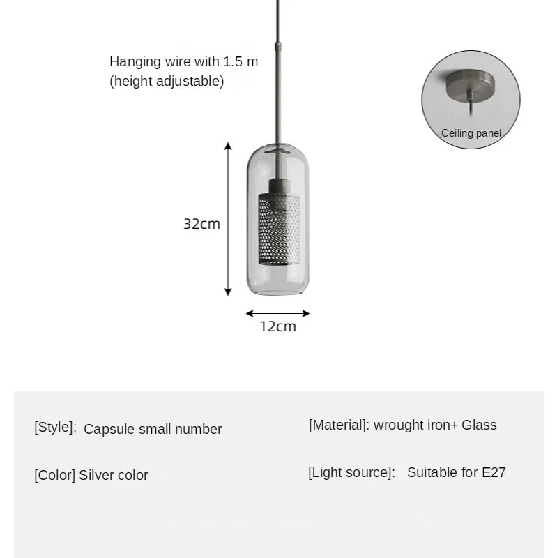 DecorBites™ Glass Ball LED Pendant Lamp for Modern Nordic Bedroom Kitchen Living Room Lighting