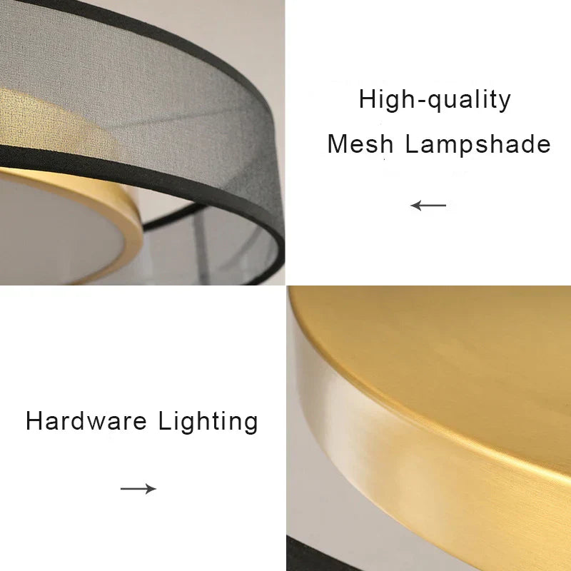 DecorBites™ 16W Copper Ceiling Light: Modern Nordic Bronze Living Room Bedroom Lamp