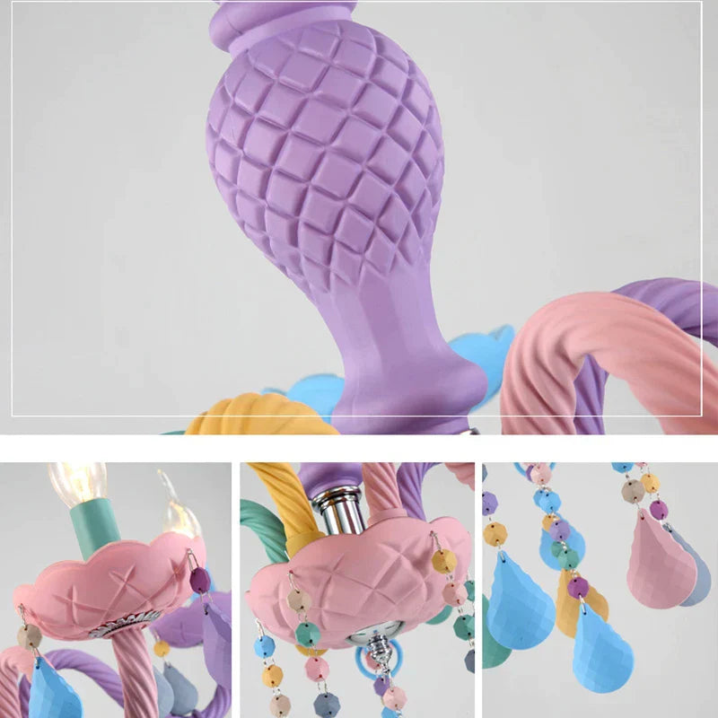 ثريا شمع كريستال DecorBites™: تصميم أوروبي أنيق لغرف النوم والمطاعم وغرف الأطفال