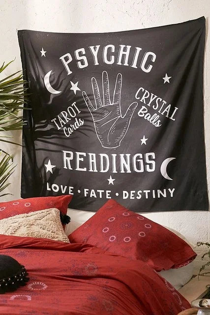 DecorBites™ Divination Tapestry Pink Ouija Wall Hanging Tapestries Beach Mat Tarot Boho Decor