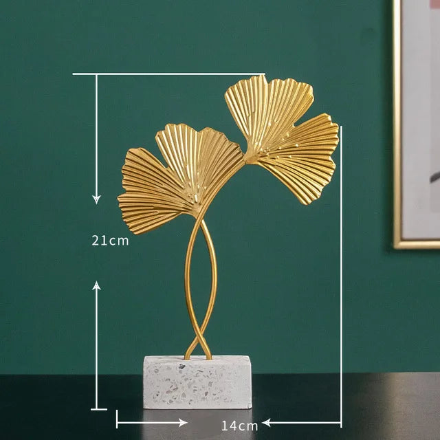 DecorBites™ Gold Resin Sculpture | Nordic Luxury Technology Decor for Home & Office