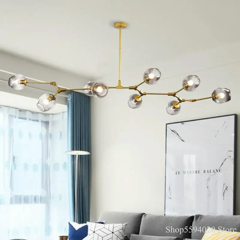 ثريا كرة ليد من DecorBites™: إضاءة معلقة زجاجية عصرية للمطبخ