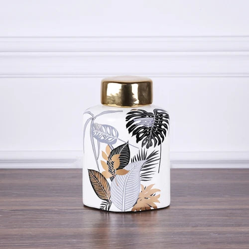 DecorBites™ Country Ceramic Vase: Floral Home Decor Jar for Living Room & Dining Table