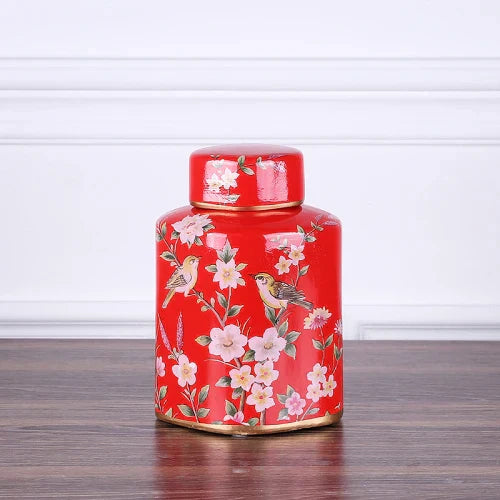 DecorBites™ Country Ceramic Vase: Floral Home Decor Jar for Living Room & Dining Table