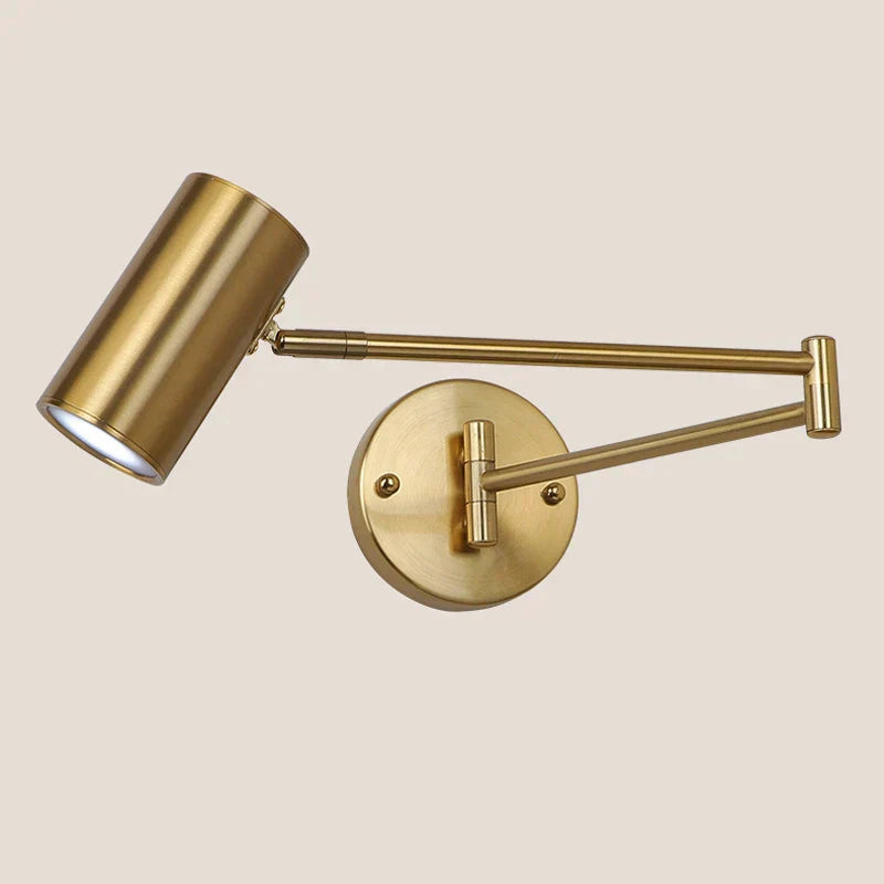 DecorBites™ Adjustable Swing Arm Wall Lamp for Bedside Reading - LED Wall Sconce