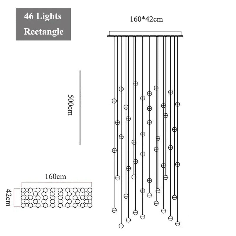 DecorBites™ Crystal LED Chandelier: Modern Luxury Pendant Lights for Staircase, Bedroom, and Living Room