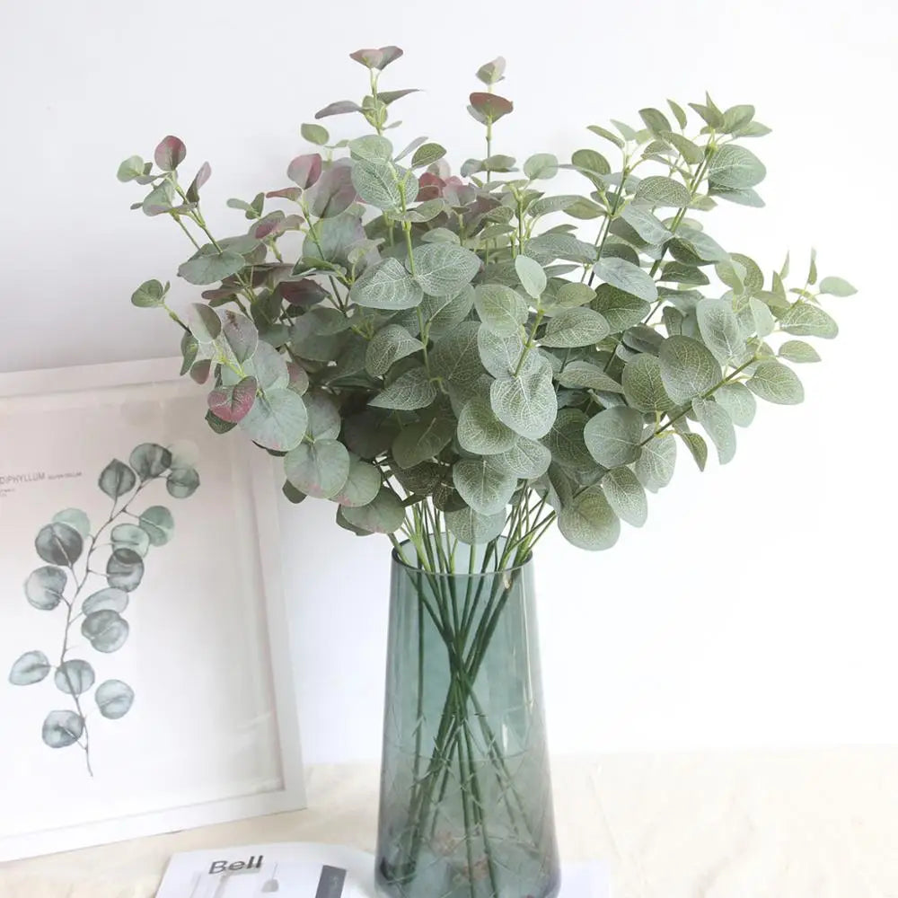 ديكور أوراق الأوكالبتوس الاصطناعية الكبيرة DecorBites™ لتزيين الجدران للمنزل والمتجر والحديقة والحفلات