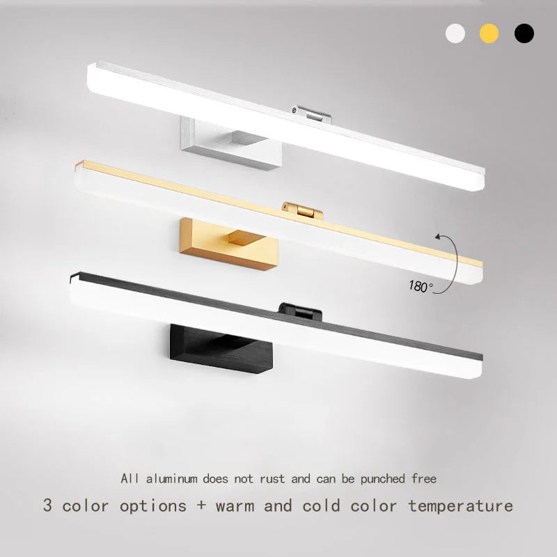 DecorBites™ Acrylic Golden Mirror Cabinet Lamp 40CM for Bathroom, Bedroom, and Cosmestic Lighting