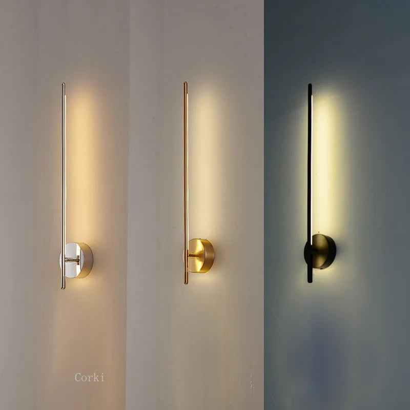 مصباح حائط DecorBites™ الذهبي ذو التصميم الهندسي لغرفة المعيشة وغرفة النوم وممرات الفنادق