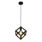 Vintage Black Geometric Iron Pendant Light