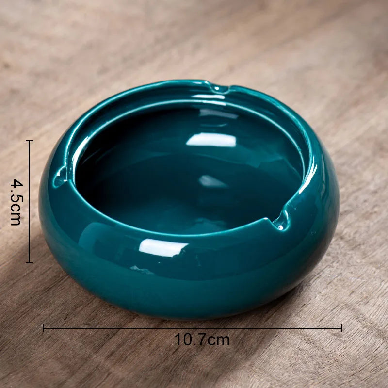 DecorBites™ Glazed Porcelain Ashtray: Stylish Desk Decoration & Gift for Boyfriend