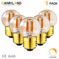 DecorBites™ مصابيح LED G40 إديسون 2 وات E27 220 فولت أبيض دافئ مع فتيل للمنزل والحديقة والبار