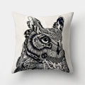 DecorBites™ Cute Owl Cushion Pillow Cover for Home Sofa Bedroom Decor