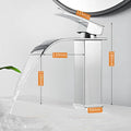 DecorBites™ Gold Waterfall Basin Faucet: Brass Bathroom Mixer Tap, Hot Cold Sink Faucet