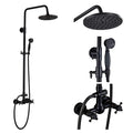 DecorBites™ Black Bronze Shower Faucet Set with 8" Rain Shower Head and Hand Shower