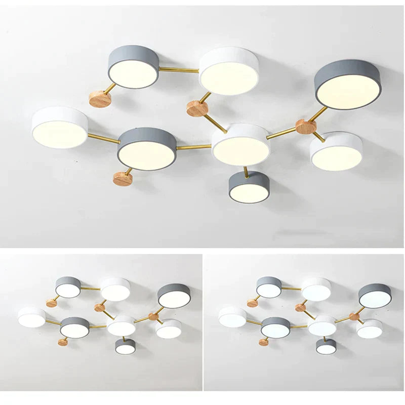 DecorBites™ LED Wood Ceiling Chandelier for Living Room, Bedroom, Kids Room Decor