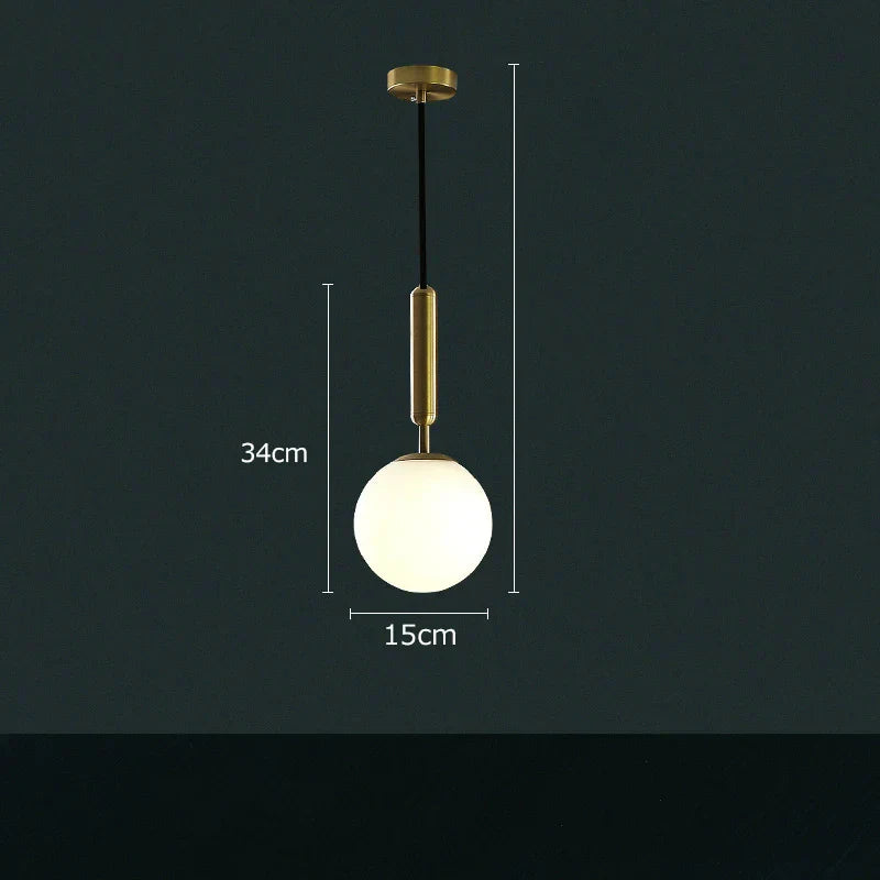 DecorBites™ Glass Planet Pendant Light: Modern LED Nordic Hanging Lamp for Living Bedroom Susp...