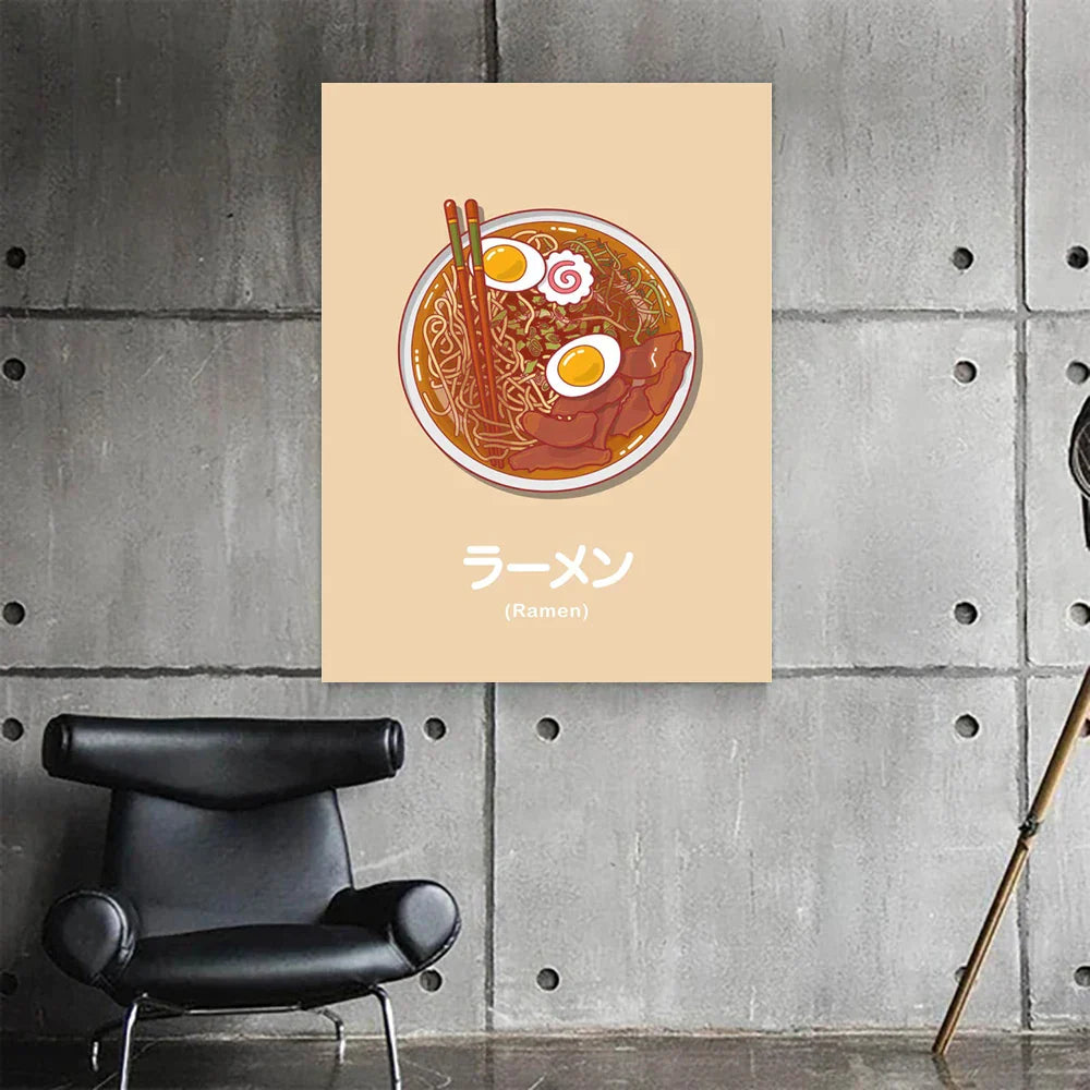 DecorBites™ طباعة فنية جدارية رامن ناروتوماكي يابانية لديكور المنزل العصري