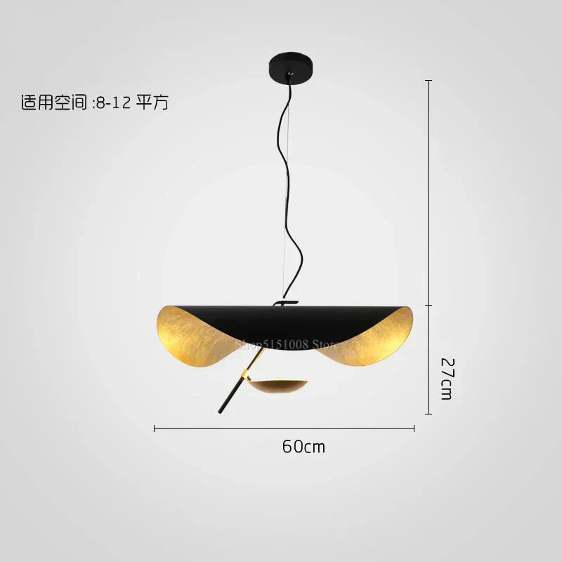 DecorBites™ Gold Texture LED Pendant Light Fixture for Living Room & Bedroom Decor