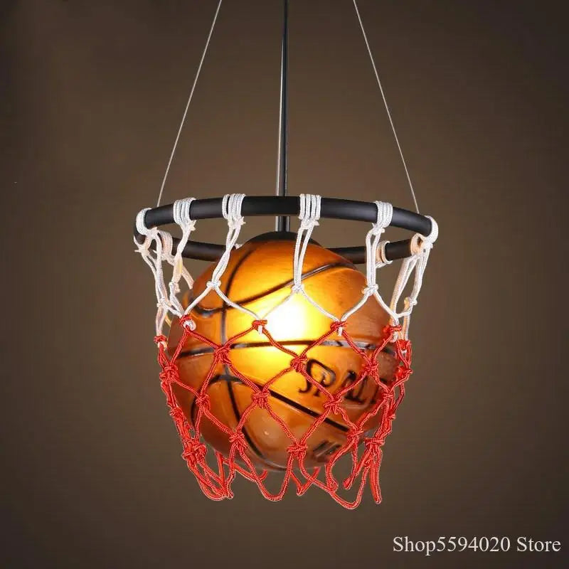 DecorBites™ مصباح معلق بتصميم كرة السلة للمنزل، ديكور للمقهى، المتجر، غرفة المعيشة، غرفة النوم، المطبخ