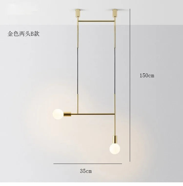 DecorBites™ Black Rose Gold Long Tube Chandelier | Nordic Design for Cafe, Bar & Restaurant