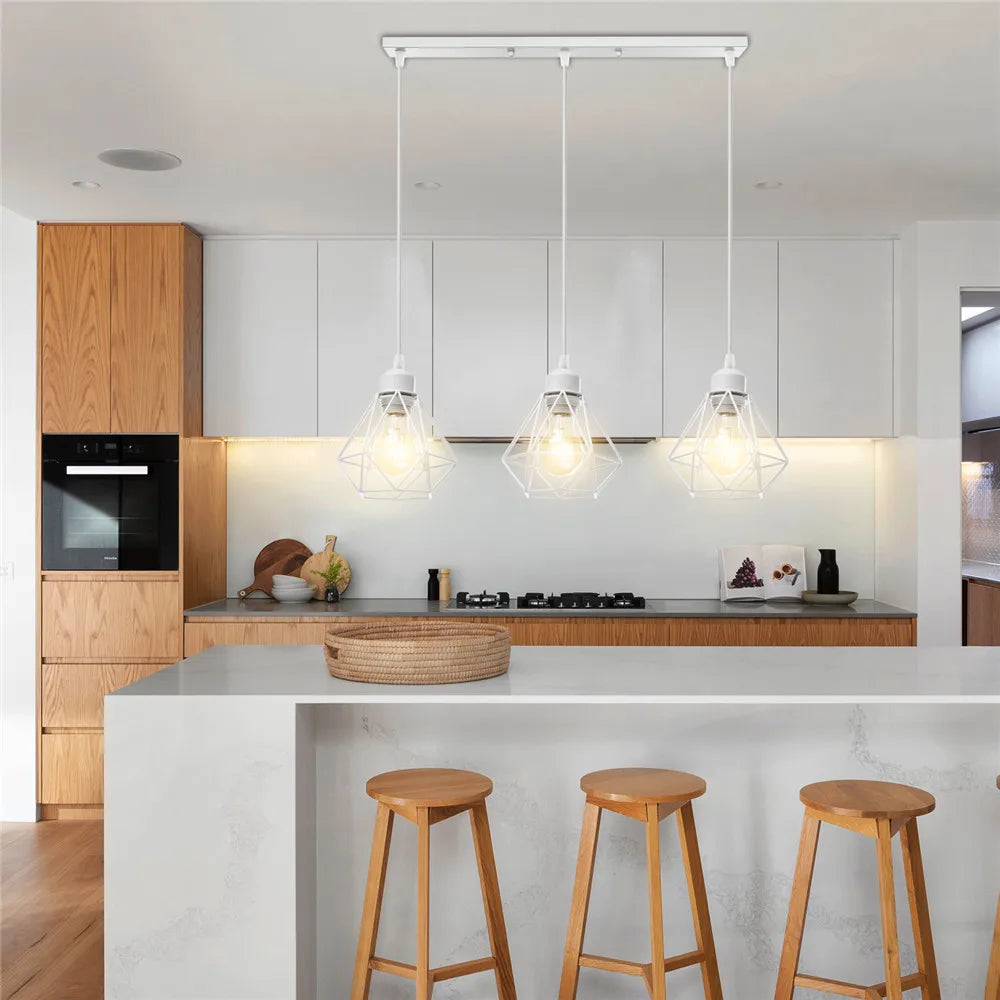 DecorBites™ Iron Frame Pendant Chandelier for Modern Indoor Lighting