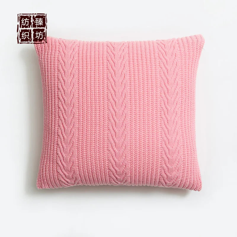 DecorBites™ Housse de Coussin en Tricot Losange : Housse de Coussin Décorative Super Douce pour la Maison
