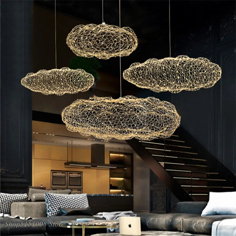 DecorBites™ Cloud Pendant Light: مصباح LED بتصميم سحابة نورديك حديثة مضيئة للغرفة النوم وغرفة الطعام