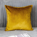 DecorBites™ غطاء وسادة أسفل الظهر بتصميم هندسي ذهبي ومخمل مقصوص ومطرز على طراز أنيق 35 × 50 سم