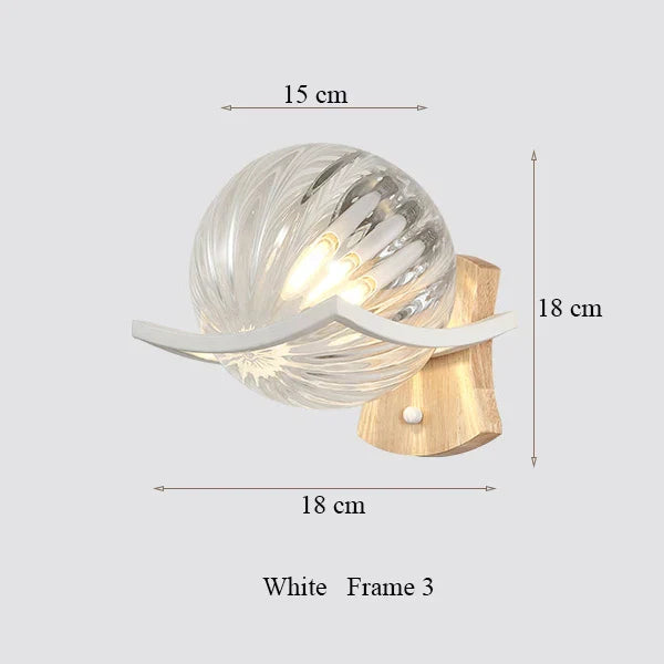 DecorBites™ مصباح حائط خشبي ياباني على شكل قمر - تصميم بسيط - إضاءة جدارية LED