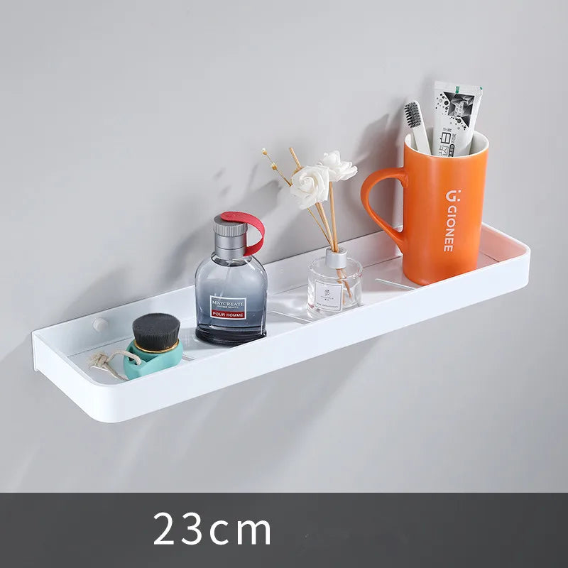 DecorBites™ Black Corner Shelf with Towel Bar, Wall Mounted Aluminum Kitchen Storage Holder