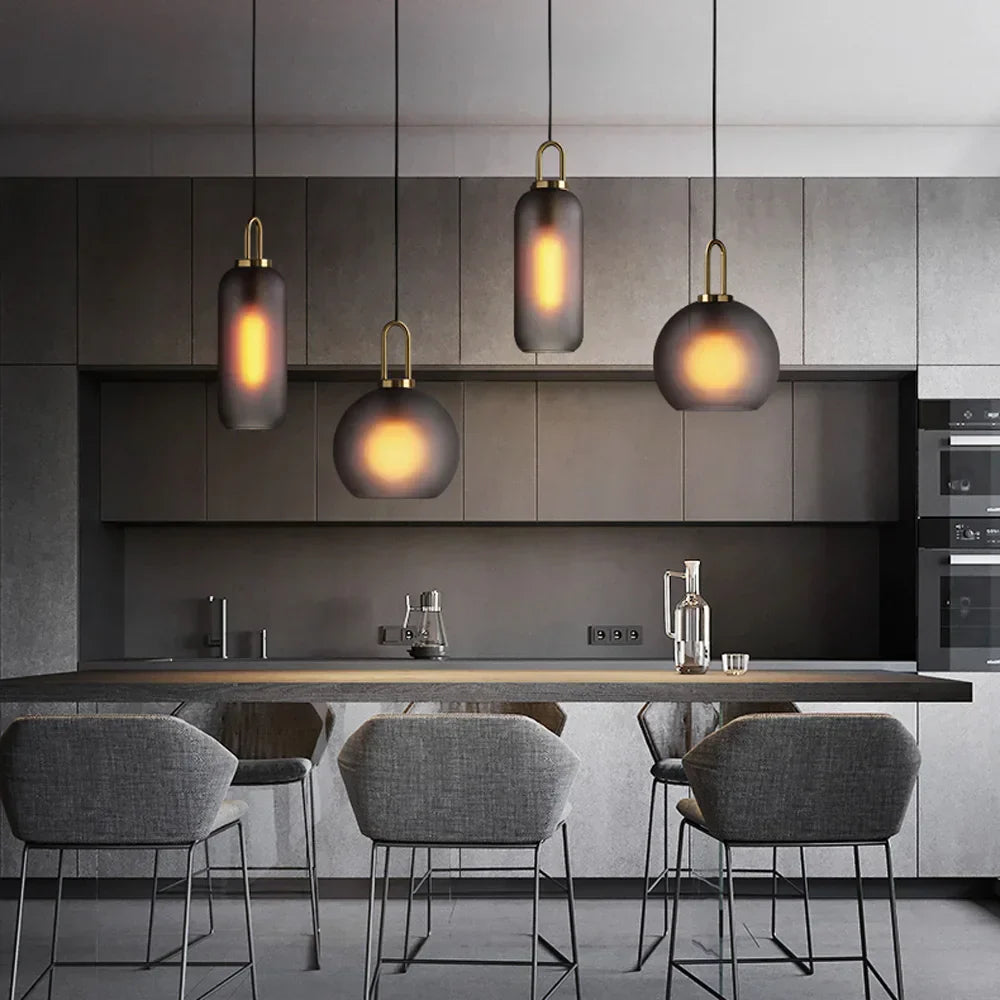 DecorBites™ Glass Ball Pendant Light: Luxury Restaurant & Bar Nordic Bedroom Lamp