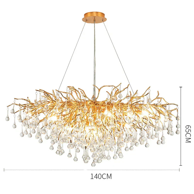 DecorBites™ Crystal LED Ceiling Chandelier for Modern Luxury Decor