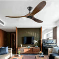 DecorBites™ 88" Large Wood Blade Ceiling Fan with Remote Control and DC Motor