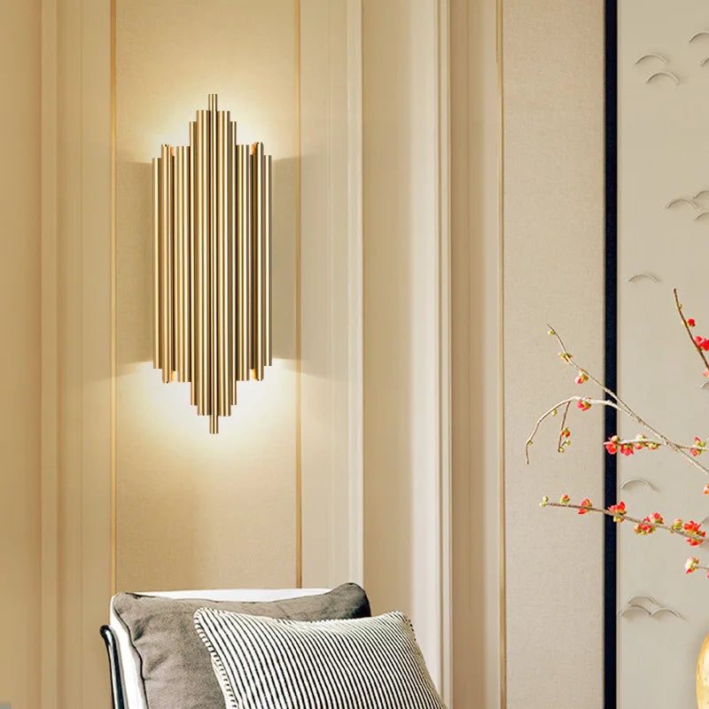 مصباح حائط LED ذهبي من DecorBites™ لغرفة المعيشة وغرفة النوم والمطبخ والديكور الداخلي