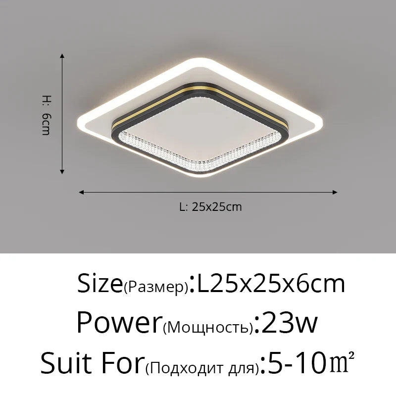DecorBites™ Crystal LED Ceiling Lights for Home Entrance Indoor Lighting Fixtures