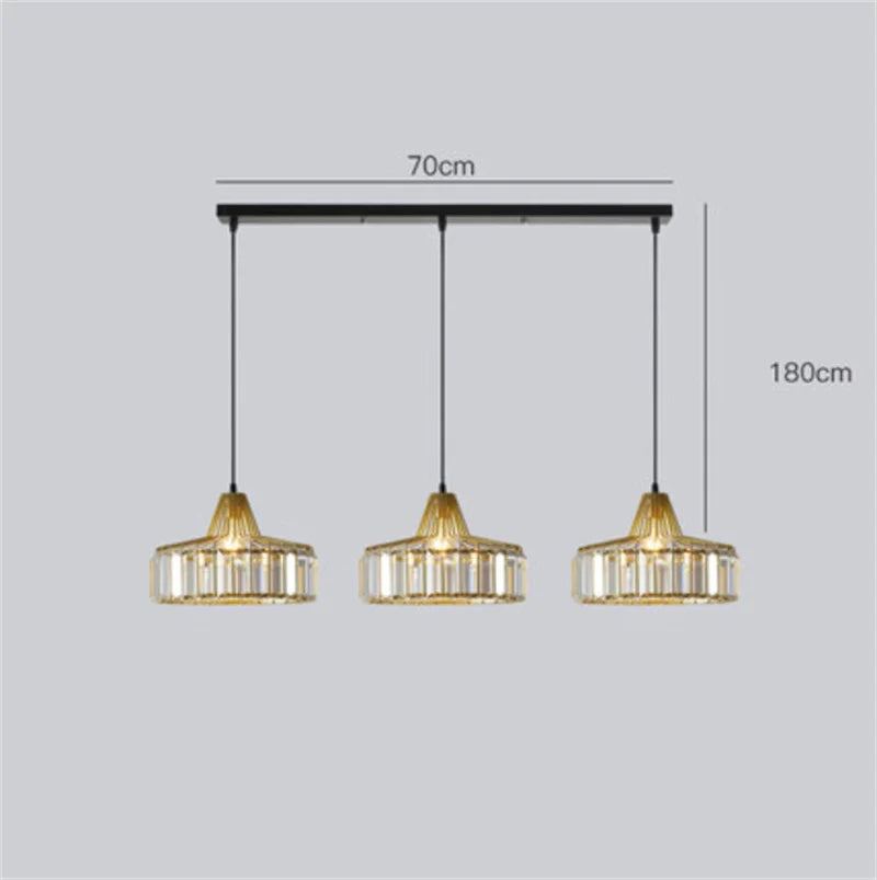 ثريا متدلية كريستال K9 من DecorBites™ مصباح سقف حديث لغرفة المعيشة ديكور قاعة LED