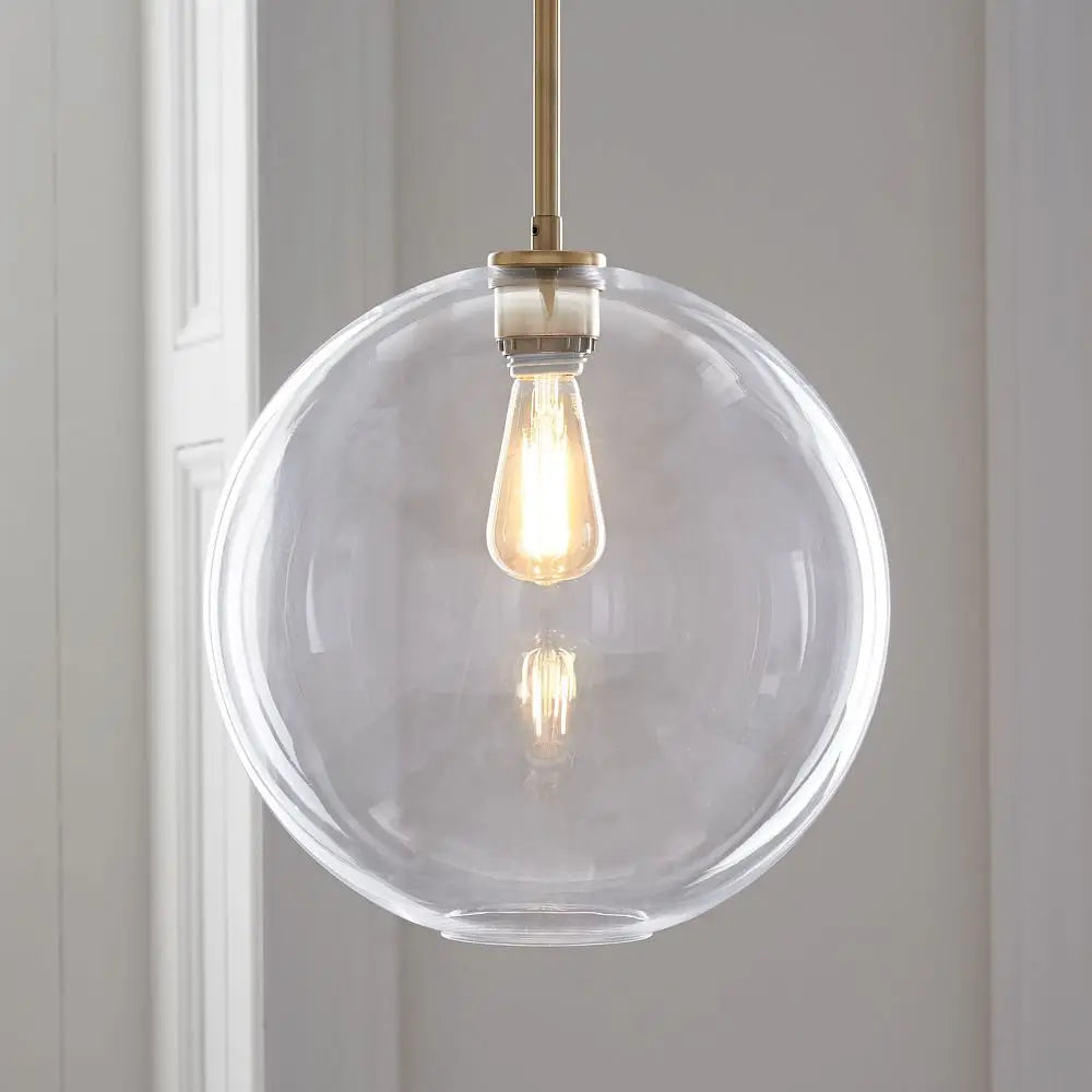 DecorBites™ ثريا كرة زجاجية متدرجة بمصباح LED E27 للفنادق والبارات وغرف النوم