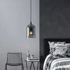 Nordic Smoky Gray Glass Pendant Light