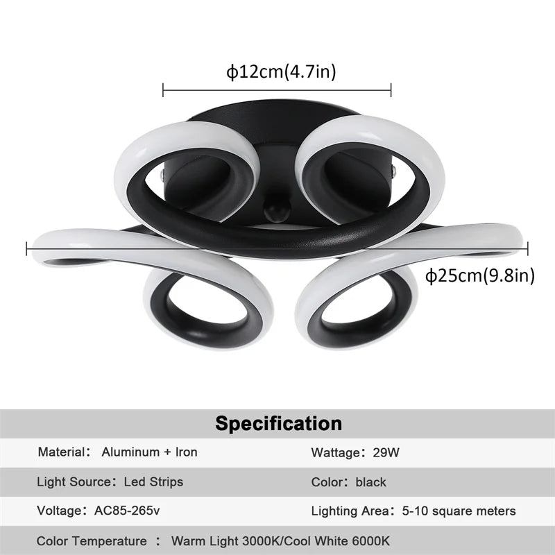 DecorBites™ Acrylic LED Ceiling Light | Nordic Style | Surface Mounted Plafonniers
