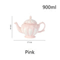 Service à thé élégant en porcelaine DecorBites™ : théière, tasses, soucoupes, cafetière haut de gamme, parfait pour les fêtes