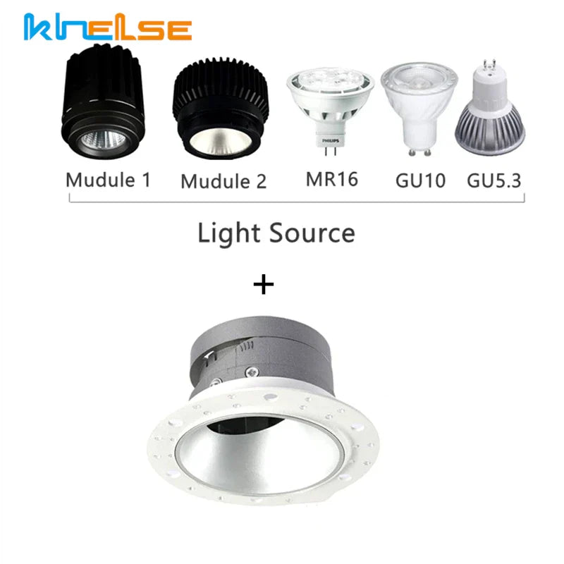 DecorBites™ Adjustable Anti-Glare Ceiling Downlight with GU10/MR16 Lamp Base for Indoor Spot Lighting