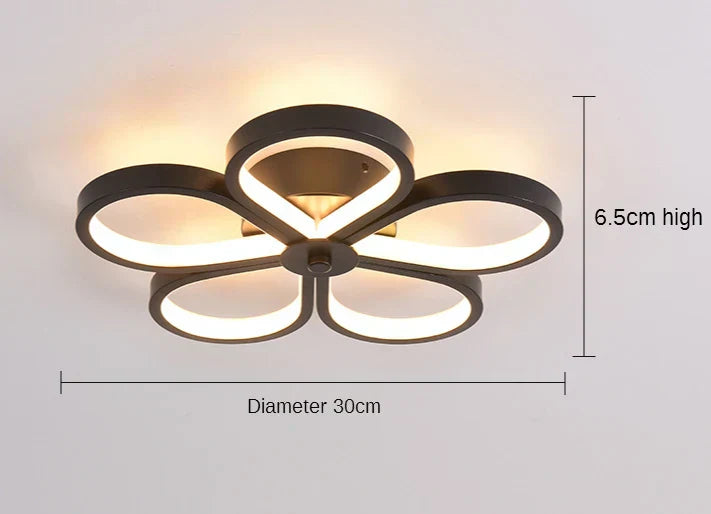 DecorBites™ Acrylic Flower Twisted LED Chandelier Ceiling Lamp for Living Room, Hotel Decor