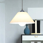 Modern PVC Dome Pendant Light With Iron Accents